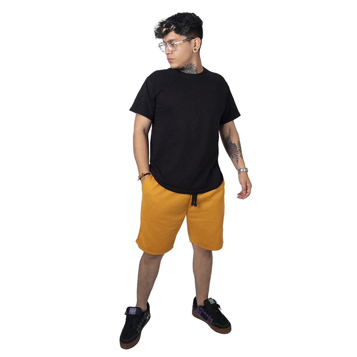 ADVANCE - Pantaloneta Bermuda deportiva Casual en Algodon para hombre