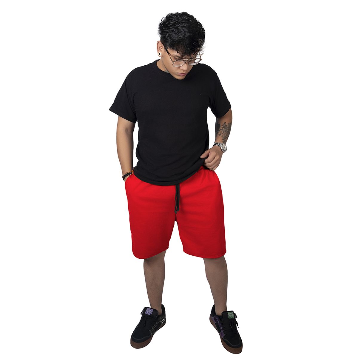 ADVANCE - Pantaloneta Bermuda deportiva Casual en Algodon para hombre