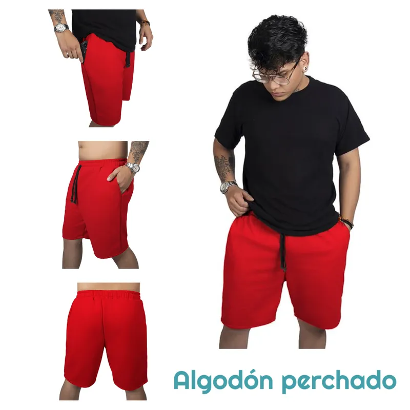 GENERICO - Pantaloneta Bermuda deportiva Casual en Algodon para hombre
