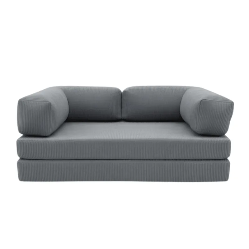 ESTILO RELAX - Sofá Cama Teddy Gris Claro - Petfriendly