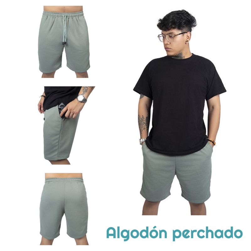 GENERICO - Pantaloneta Bermuda deportiva Casual en Algodon para hombre