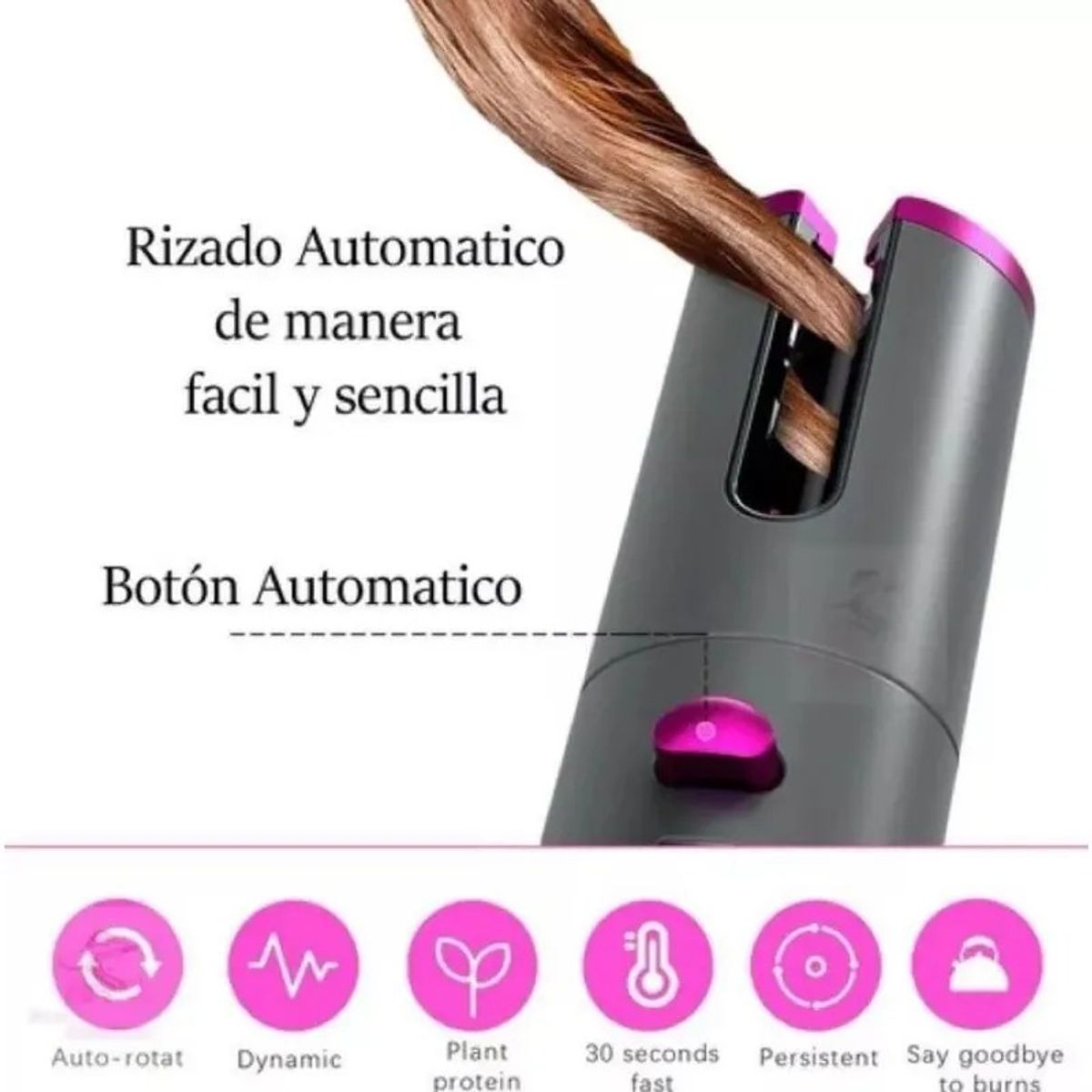 GENERICO - Rizador Cabello Automatico Inalambrico Recargable