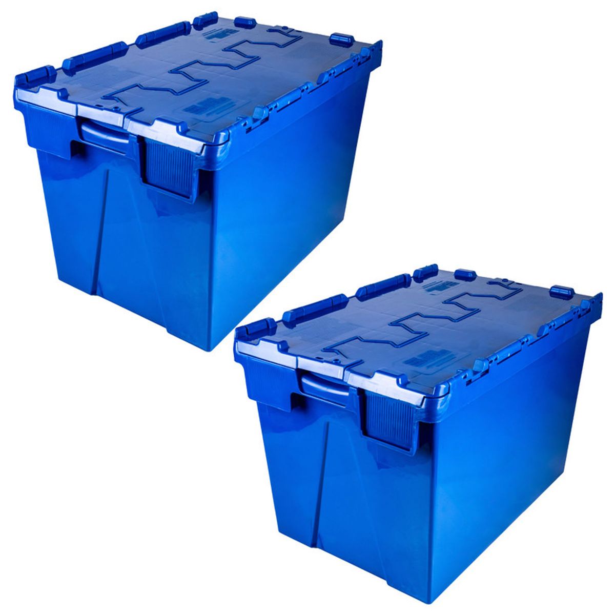 ENERGY PLUS - Set x2 Caja Seguridad Plástica 60x40x40 cm Tapa Abisagrada