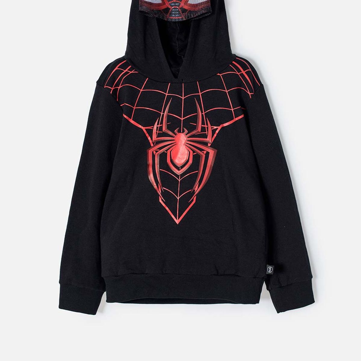 MARVEL - Buzo de Spider-man con capucha negro para niño