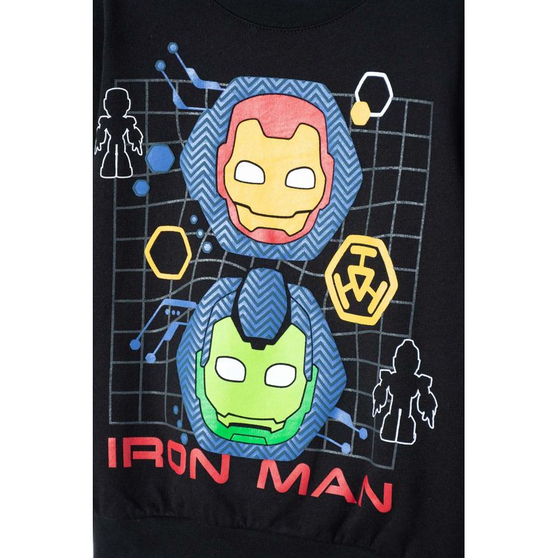 Buzo de Ironman cerrado negro para niño MARVEL