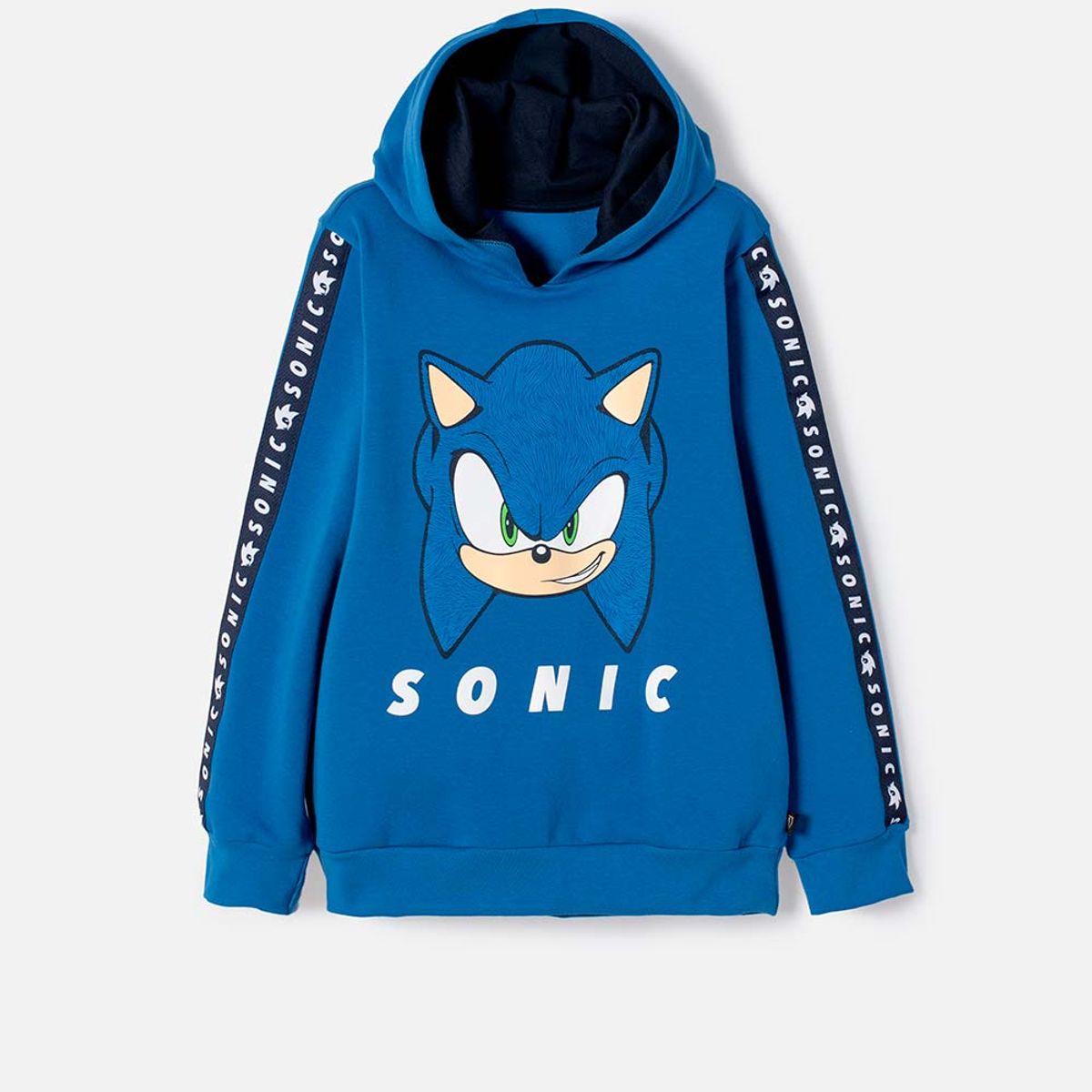 SONIC - Buzo de Sonic con capucha azul para niño