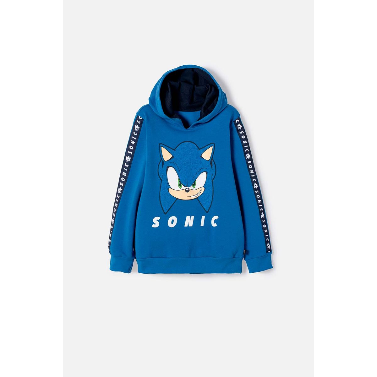 SONIC - Buzo de Sonic con capucha azul para niño