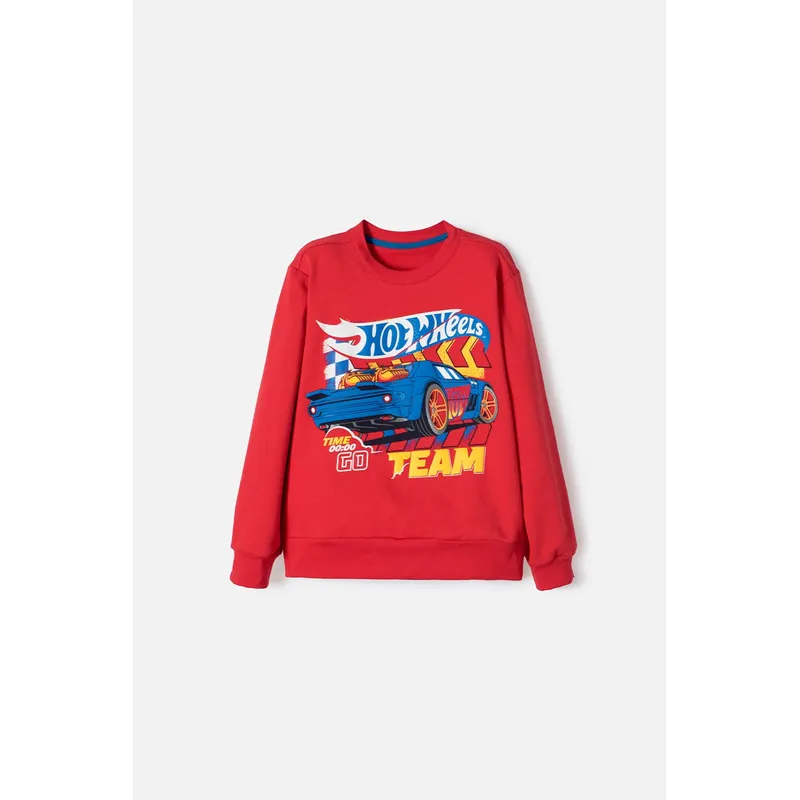 HOT WHEELS - Buzo de Hot Wheels cerrado rojo para niño