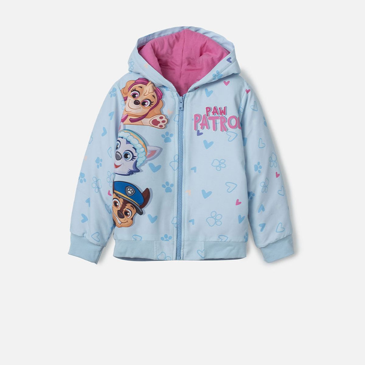 NICKELODEON - Chaqueta de Paw Patrol azul claro con capucha para niña 2T a 5T