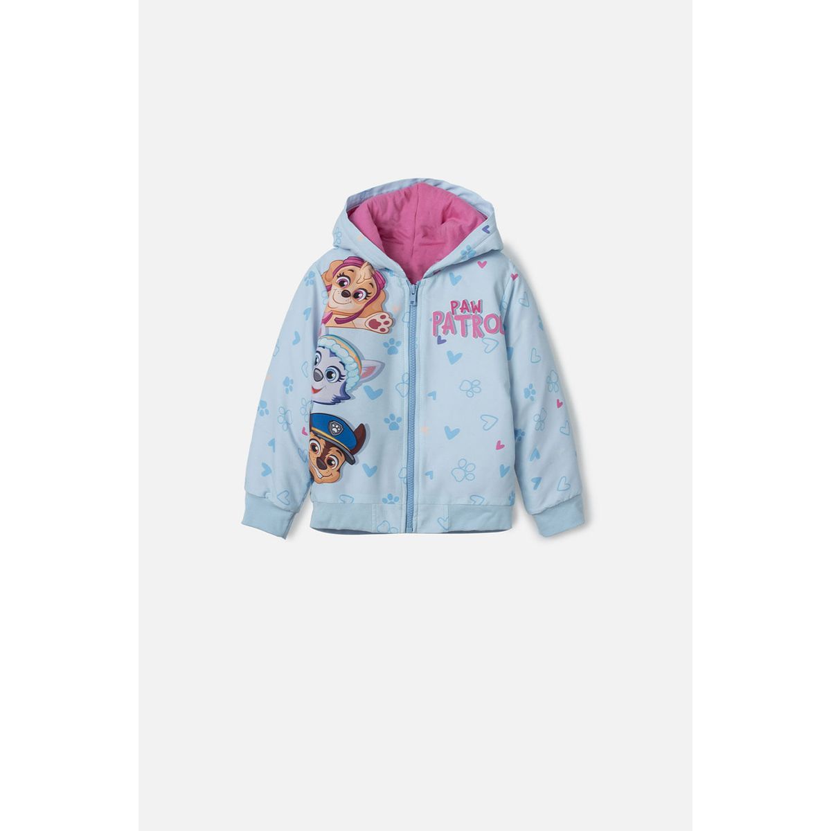 NICKELODEON - Chaqueta de Paw Patrol azul claro con capucha para niña 2T a 5T