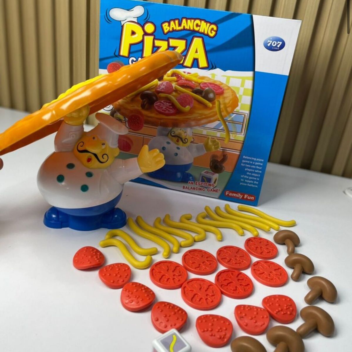 AMERICAN GENERICS - Juego de mesa para niños y familia pizza Balancing Pizza