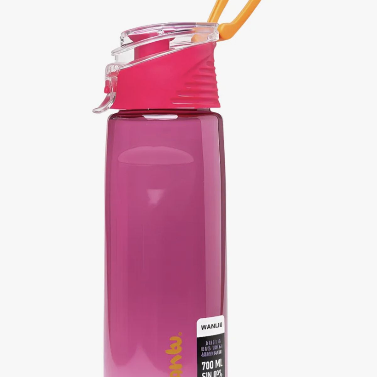 WANTU - Botella Termo Botelito De Agua Wantu Rosado 1000 Ml Plástico Rosa Chicle