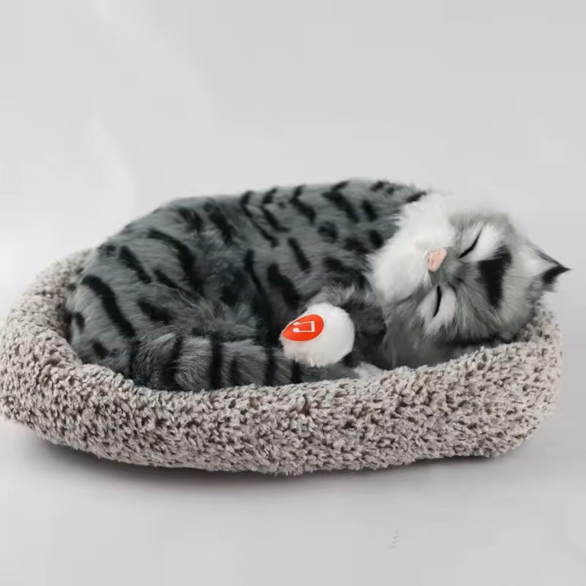 GENERICO - Peluche Gato Mascota Real Con Sonido Ronca Y Respira Nido