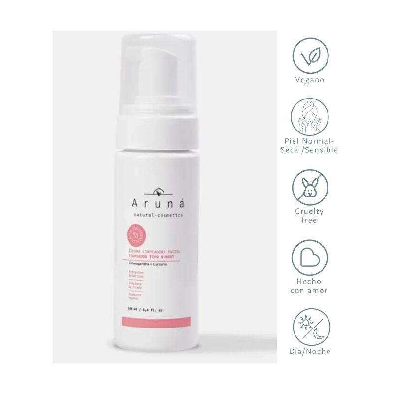 GENERICO - Espuma Limpiadora Facial Cúrcuma Aruná 160 ML