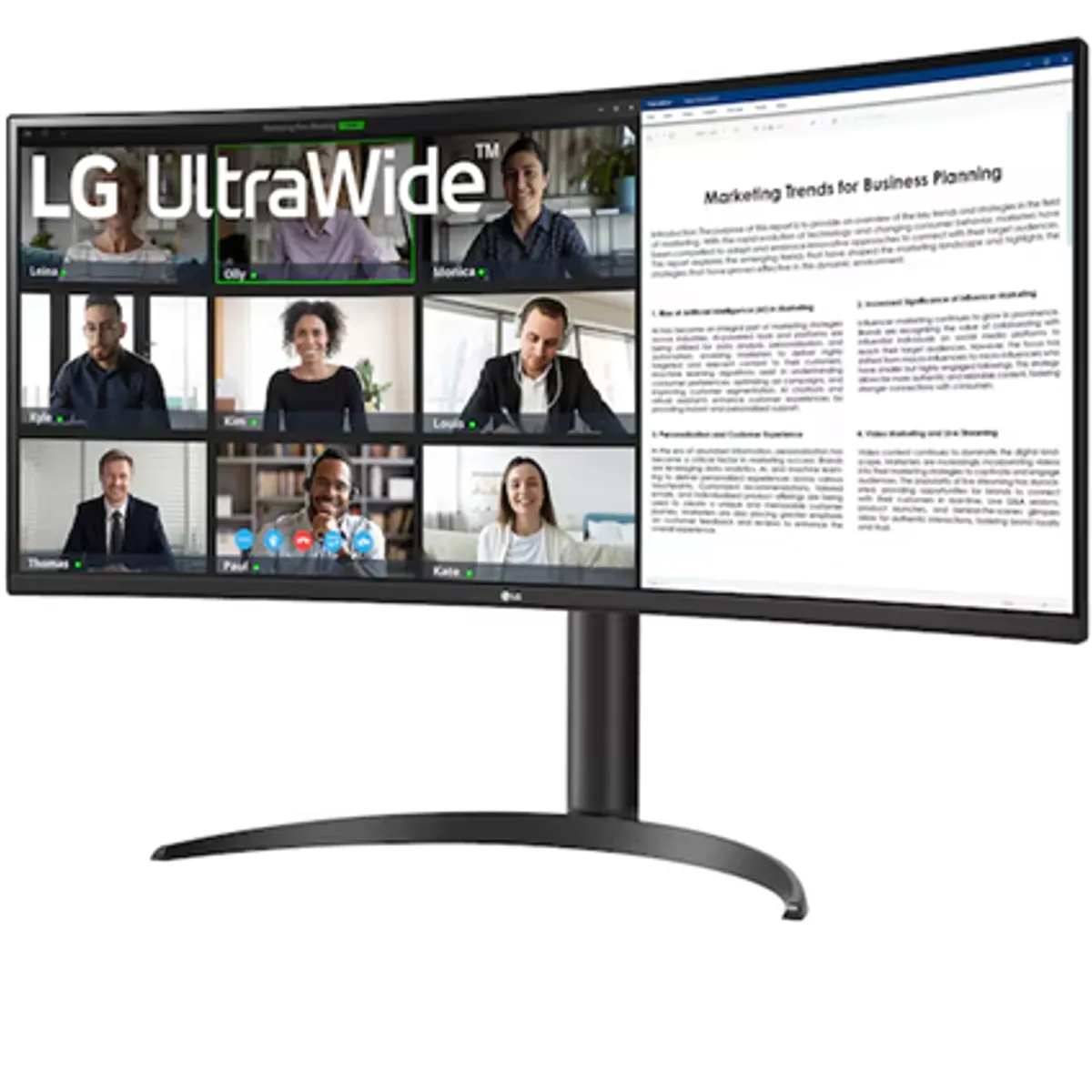 LG - Monitor Curvo UltraWide LG 34 QHD 100Hz USB-C 2HDMI + DisplayPort 34WR55QK