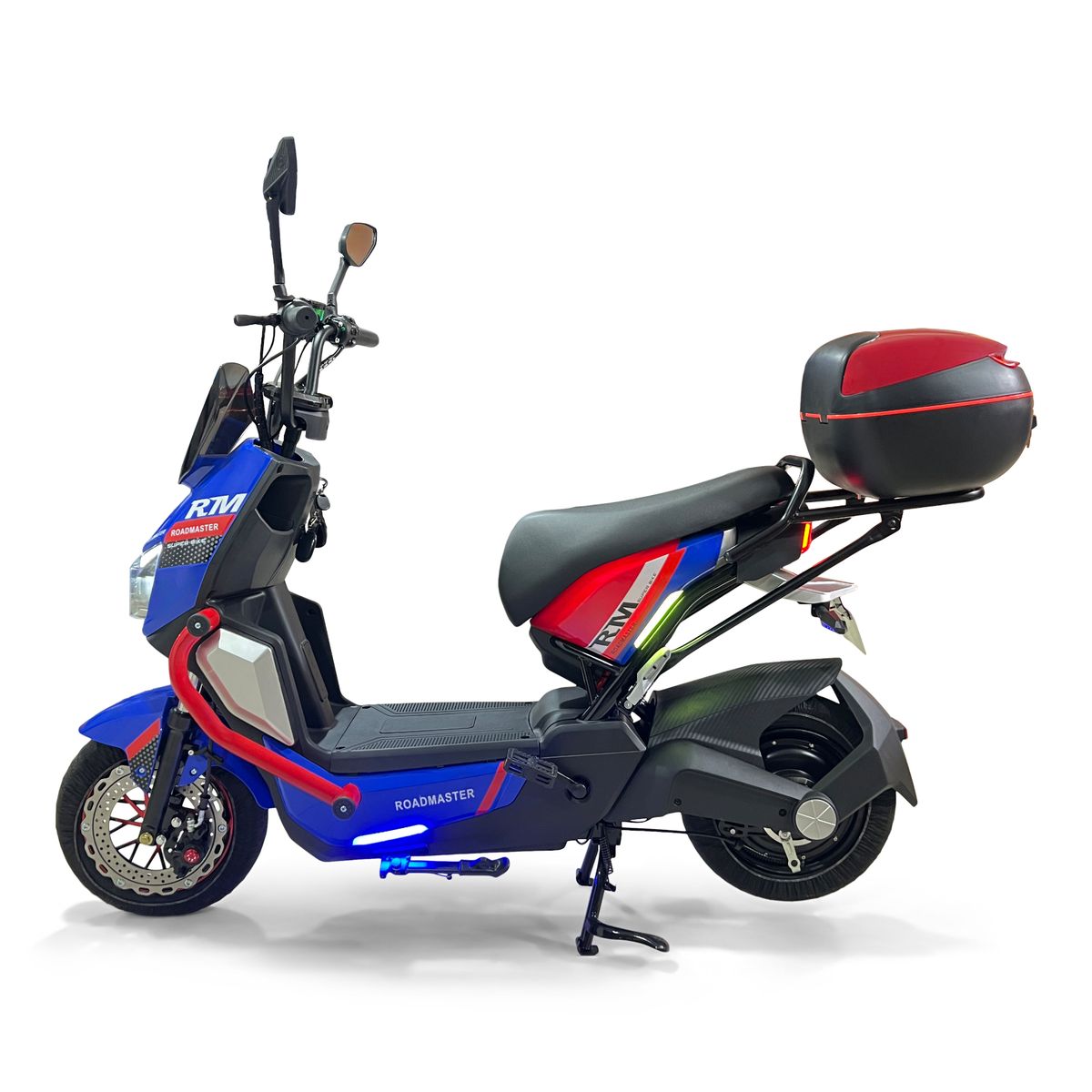 ROADMASTER - Bicicleta Eléctrica Roadmaster Águila PRO 60v RojoAzul +Baul