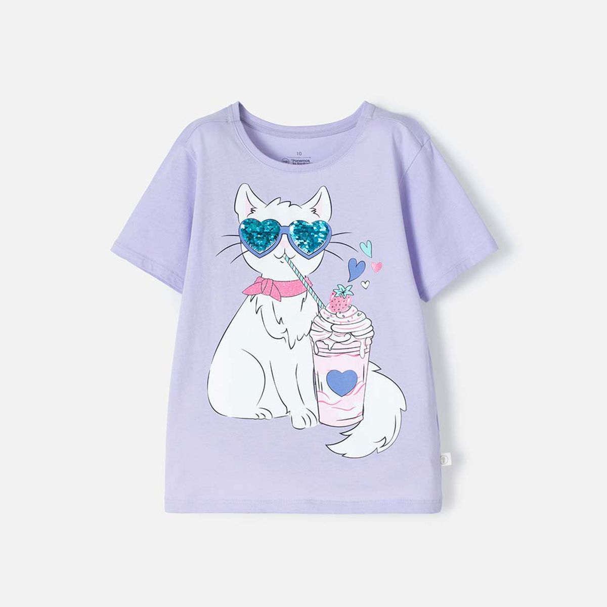 MIC - Camiseta de Mic manga corta lila para niña