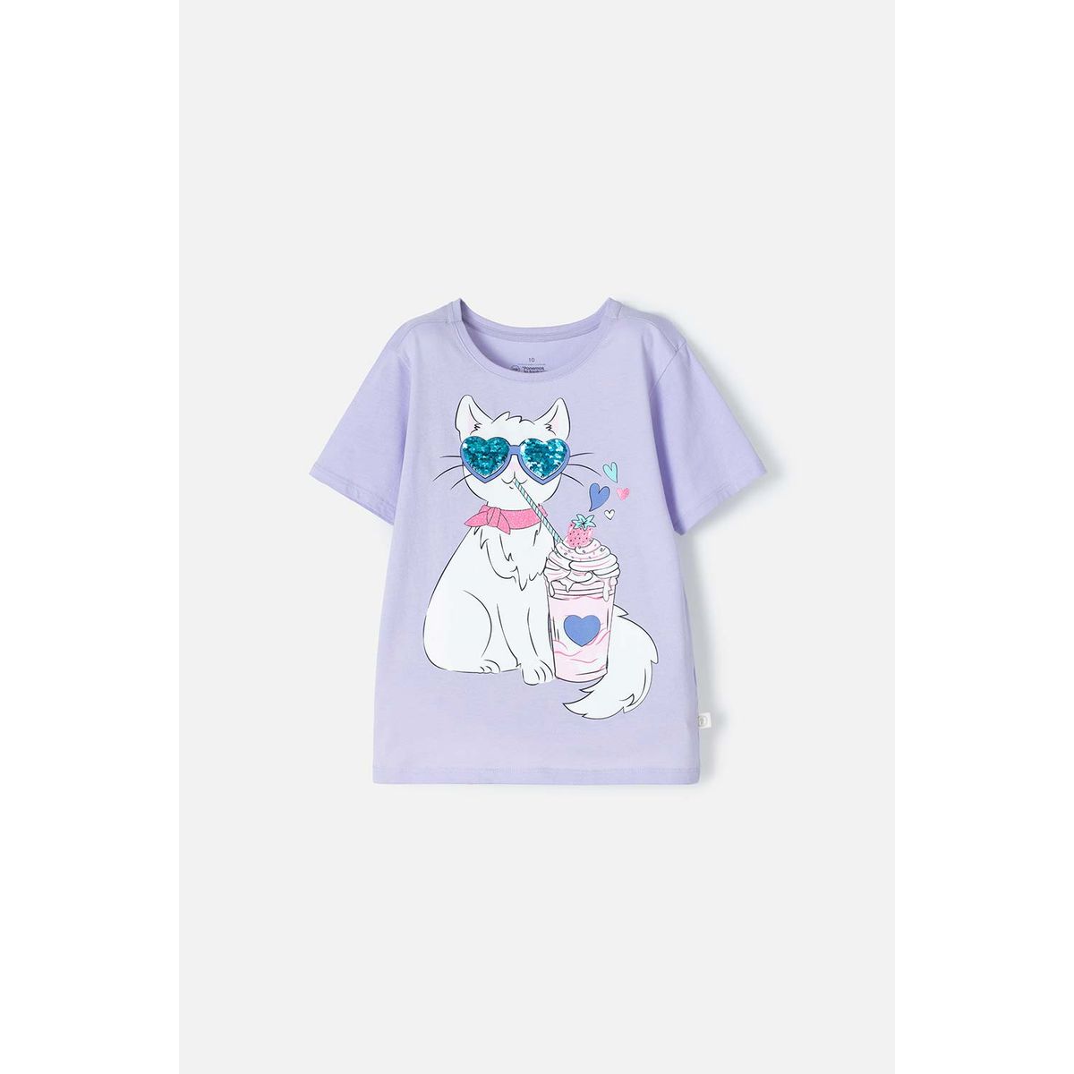 MIC - Camiseta de Mic manga corta lila para niña