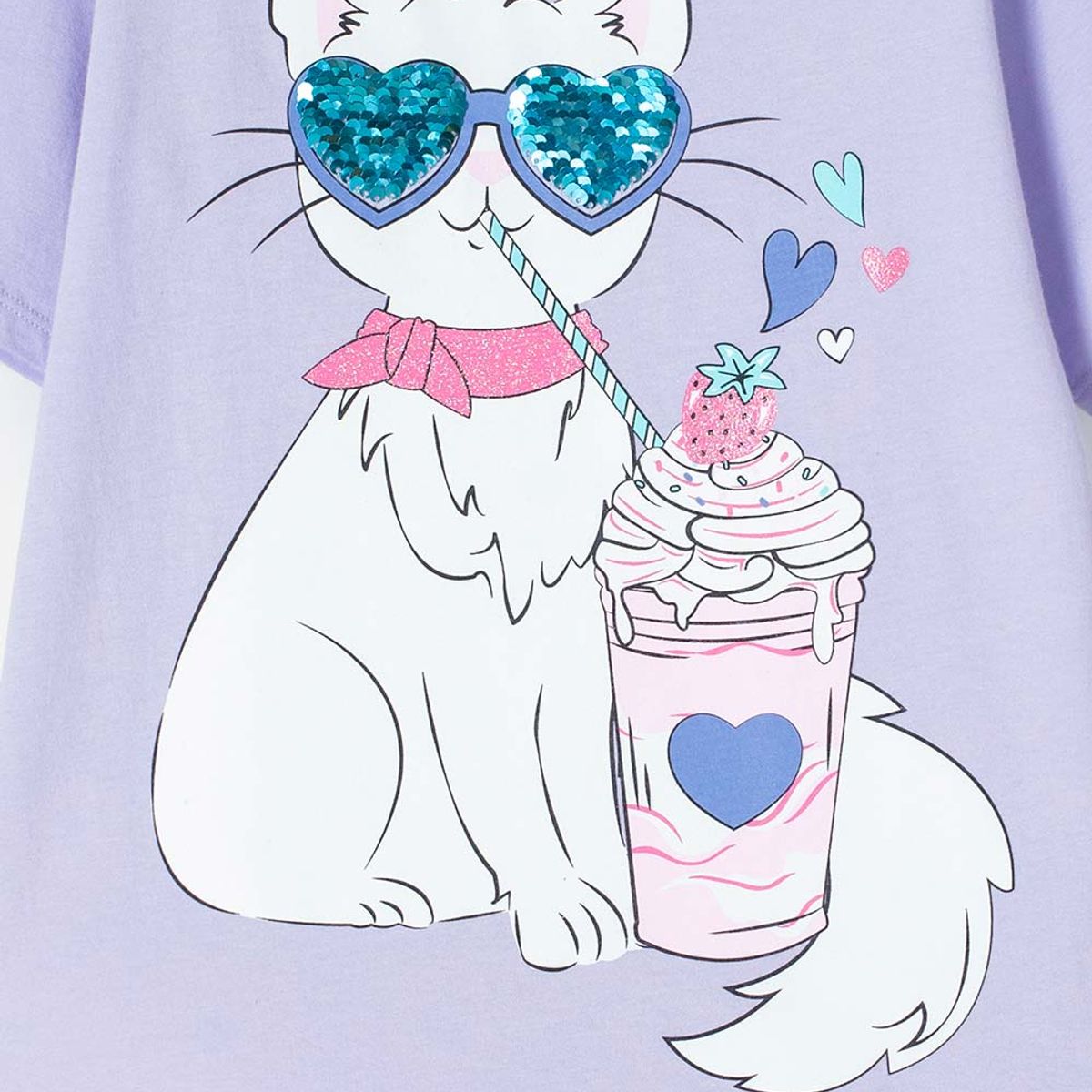 MIC - Camiseta de Mic manga corta lila para niña