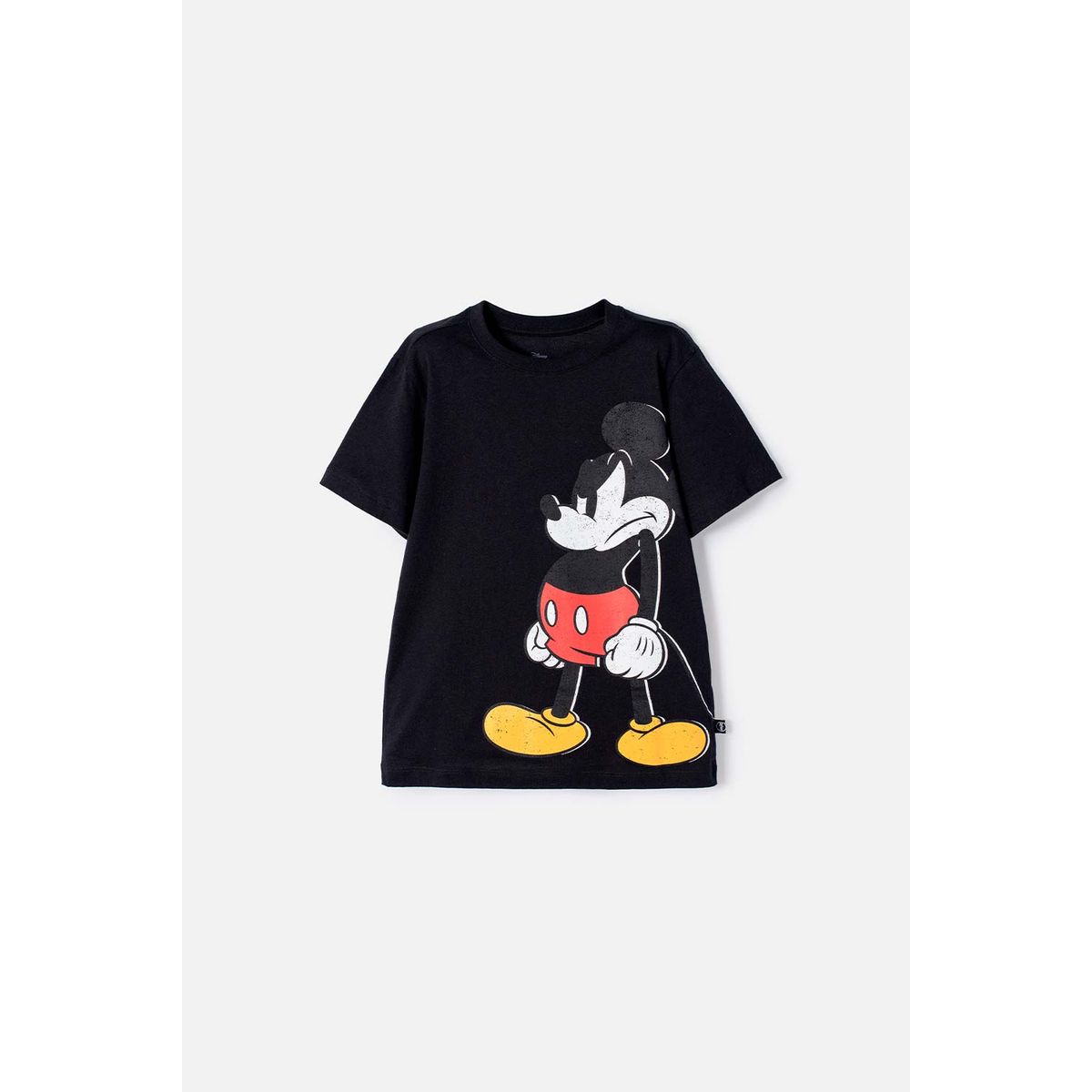DISNEY - Camiseta de Mickey Mouse negra manga corta para niño