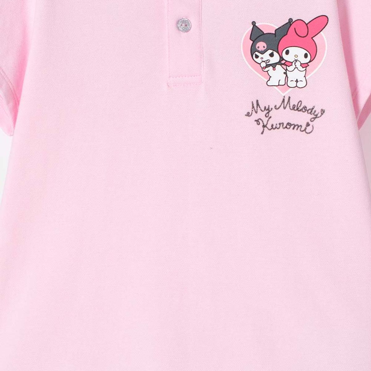 SANRIO - Camiseta Tipo polo de My Melody & Kuromi rosada para niña
