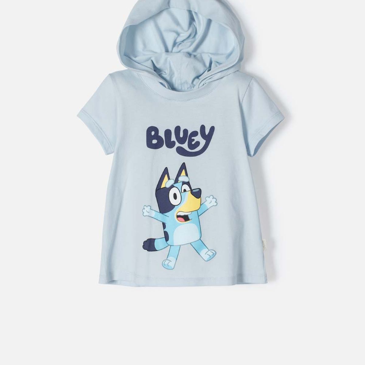 BLUEY - Camiseta de Bluey con capucha azul para niña 2T a 6T