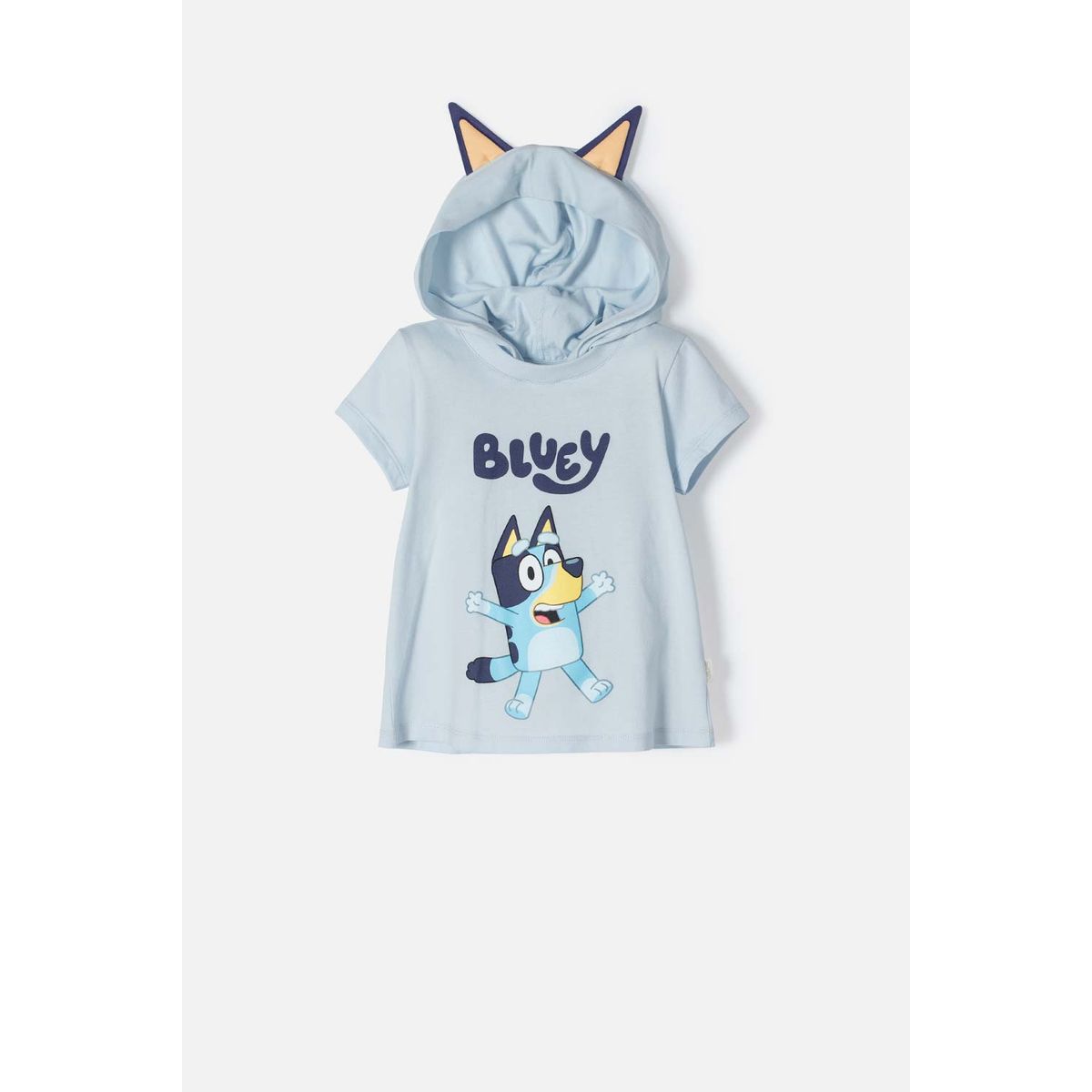 BLUEY - Camiseta de Bluey con capucha azul para niña 2T a 6T