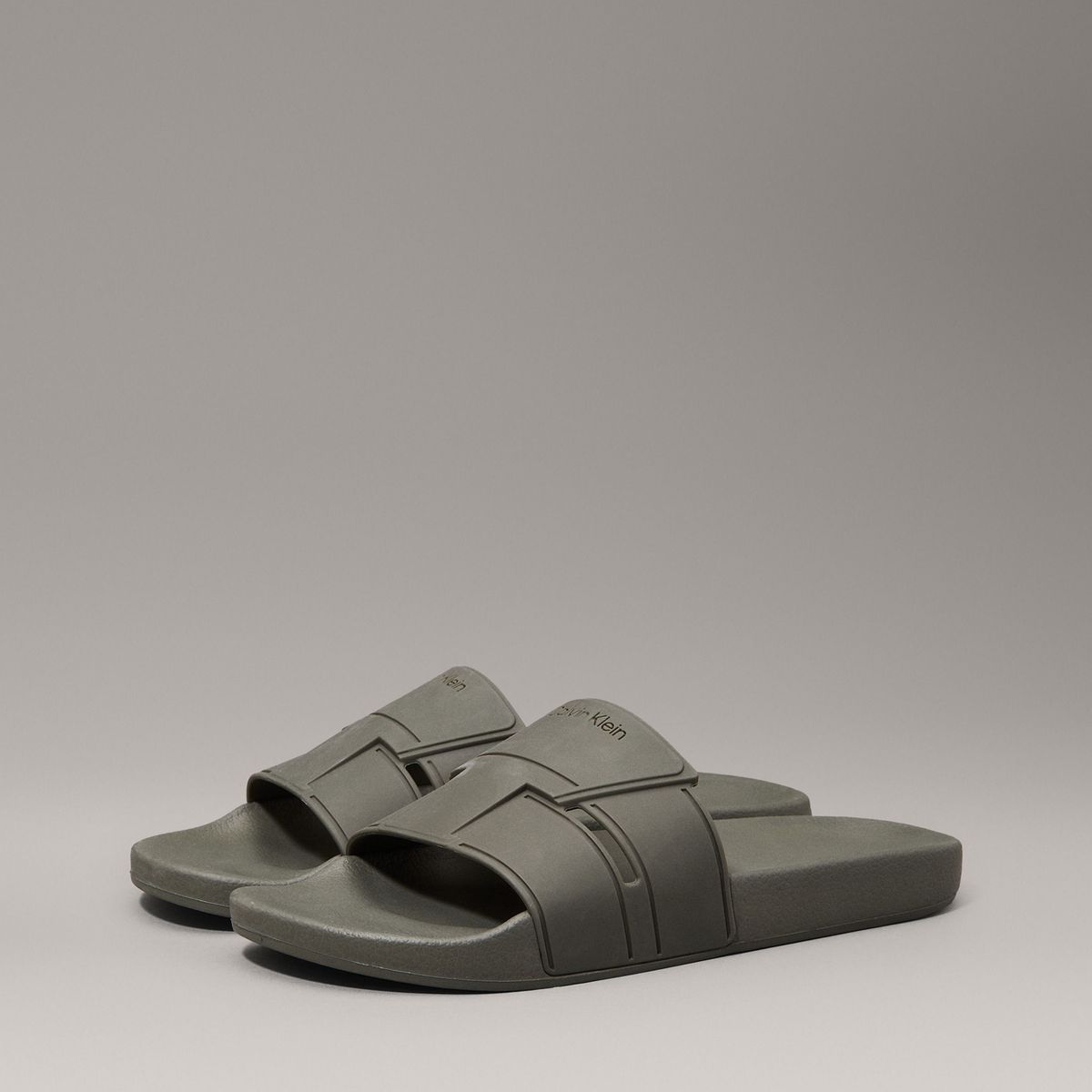 CALVIN KLEIN - Sandalias verde con logotipo Calvin Klein