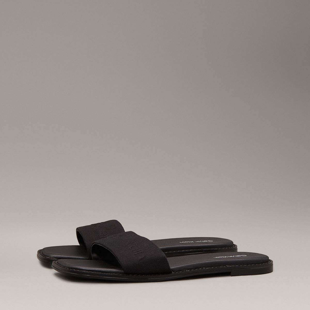 CALVIN KLEIN - Sandalias negro de lona Calvin Klein