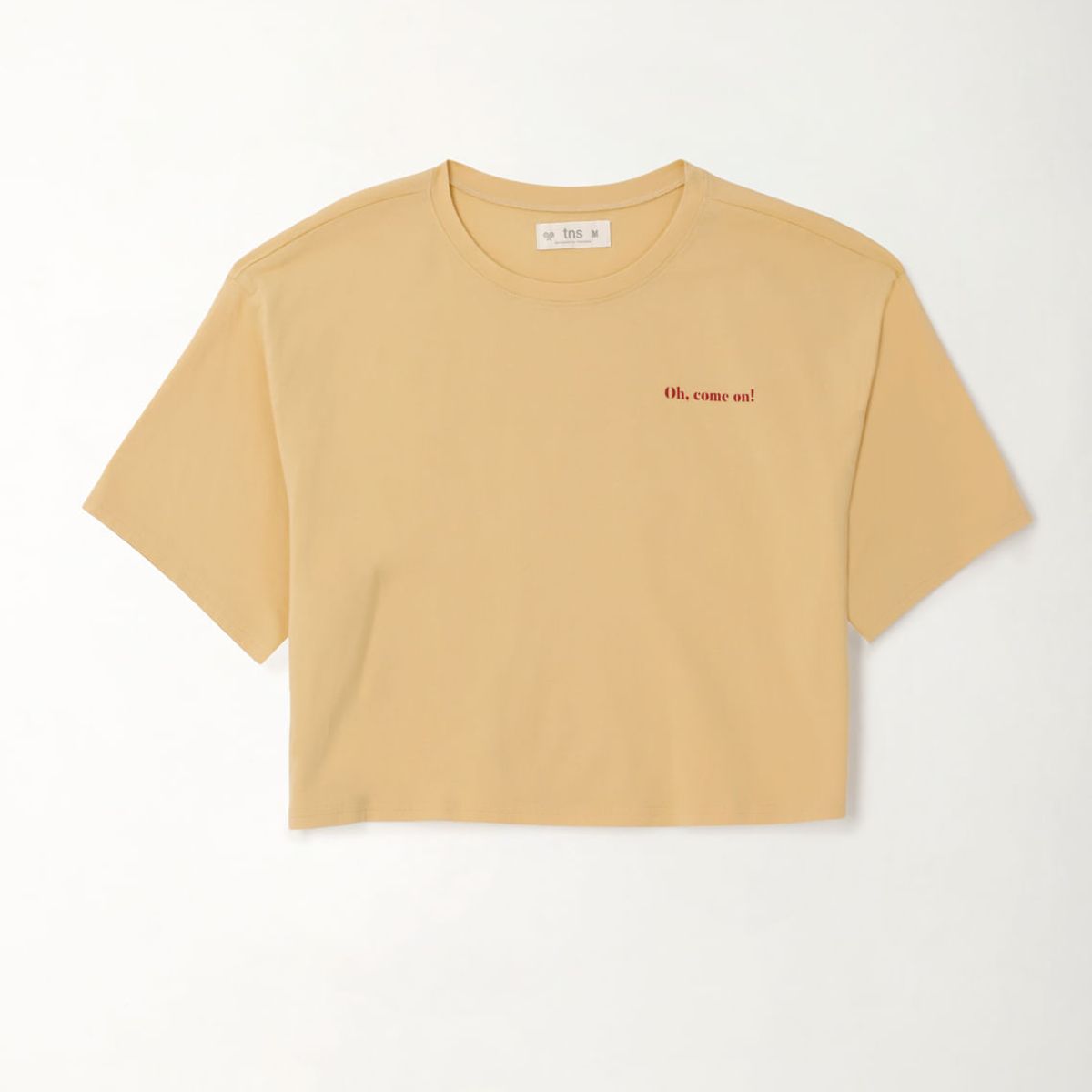 TENNIS - Camiseta Boxy fit con mini estampado café para mujer