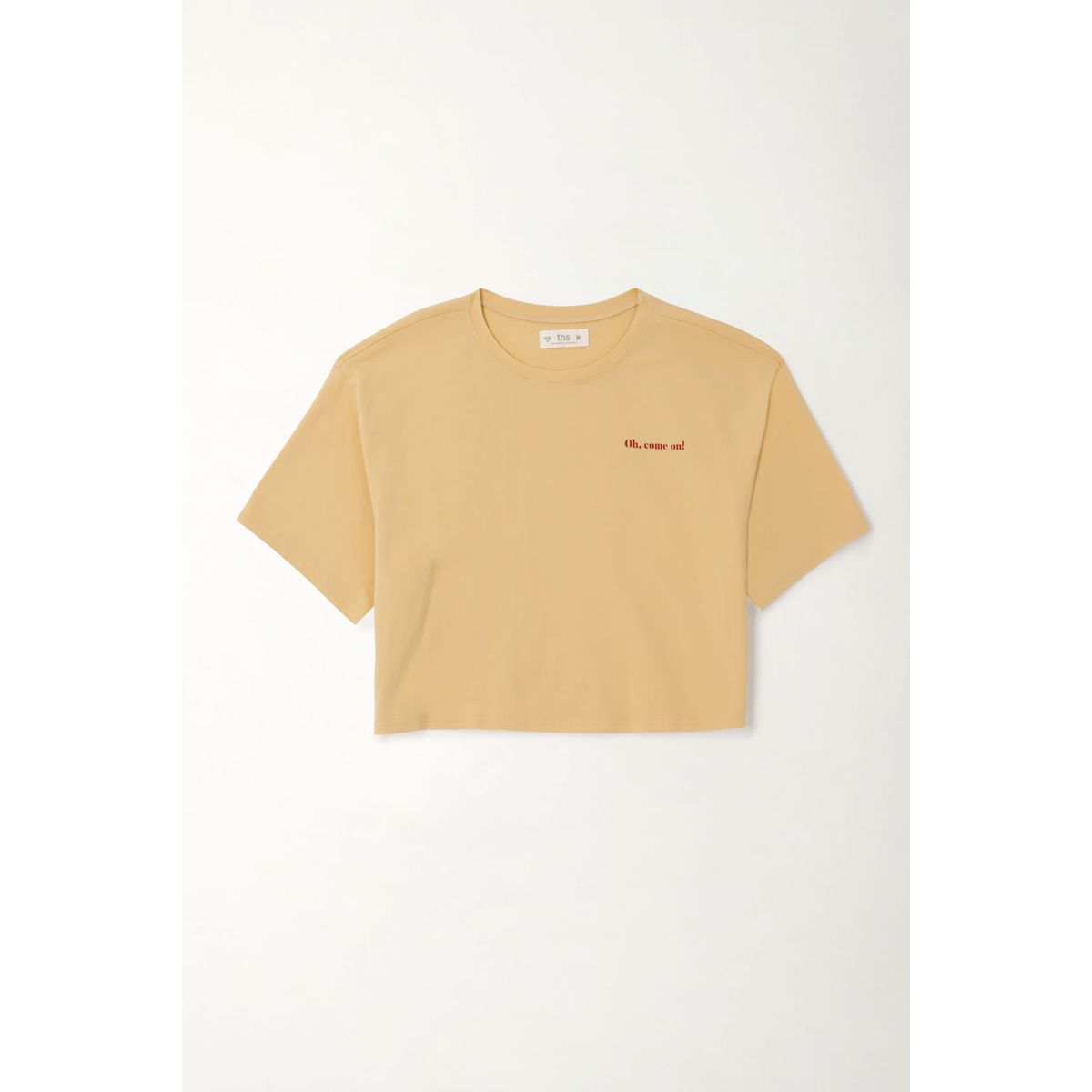 TENNIS - Camiseta Boxy fit con mini estampado café para mujer