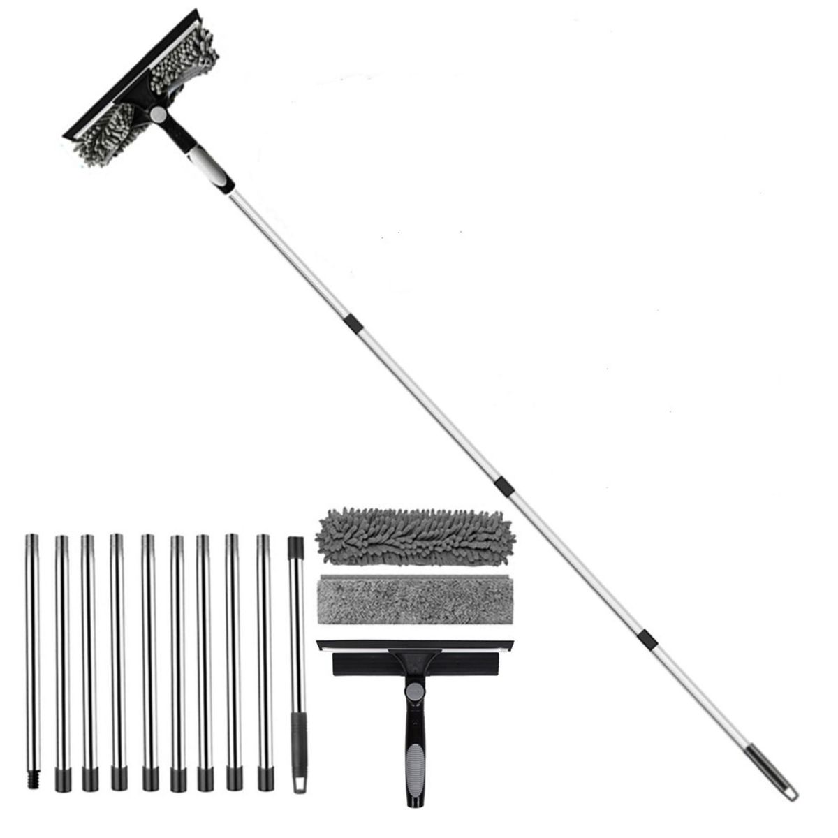 TRIPLE CLEAN - Limpiador de ventanas extensible 4 metros