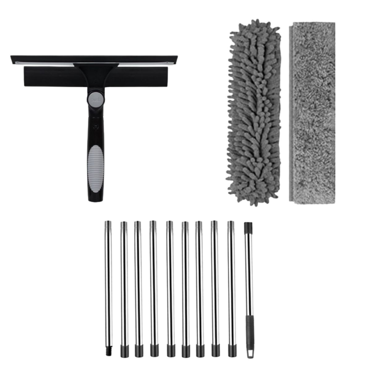 TRIPLE CLEAN - Limpiador de ventanas extensible 4 metros