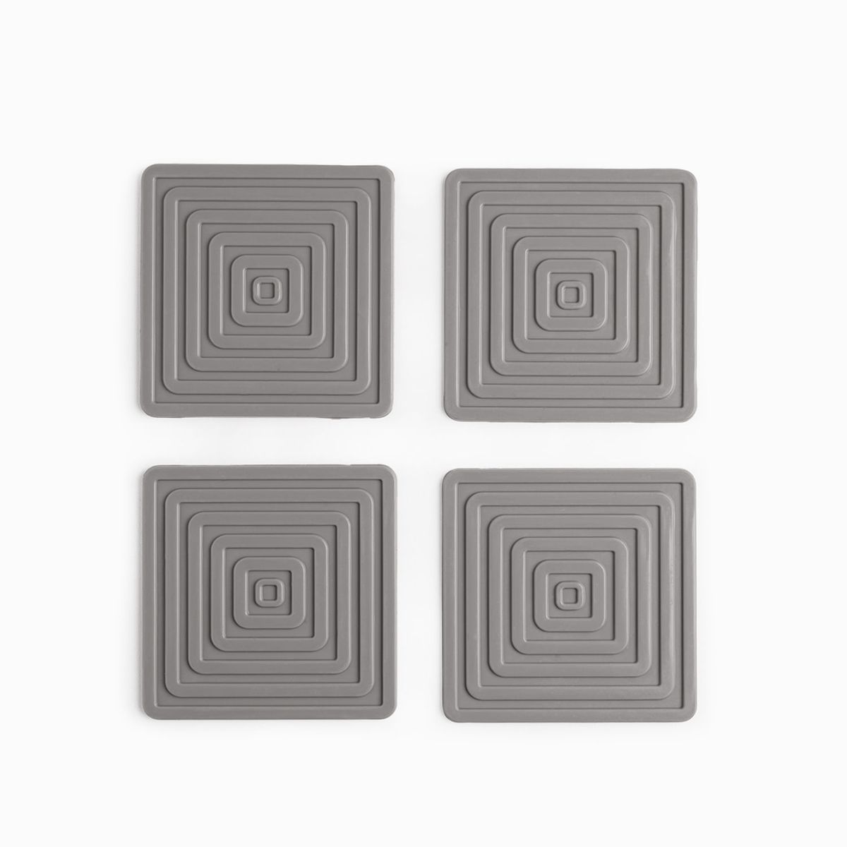 AMBIENTE GOURMET - Portavasos cuadro silicona gris