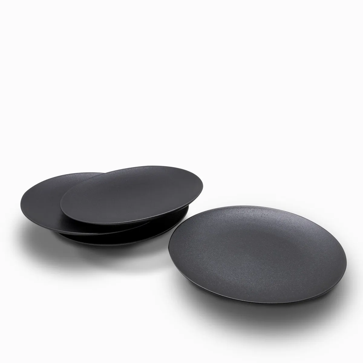 AMBIENTE GOURMET - Plato principal negro mate 26 cm setx4