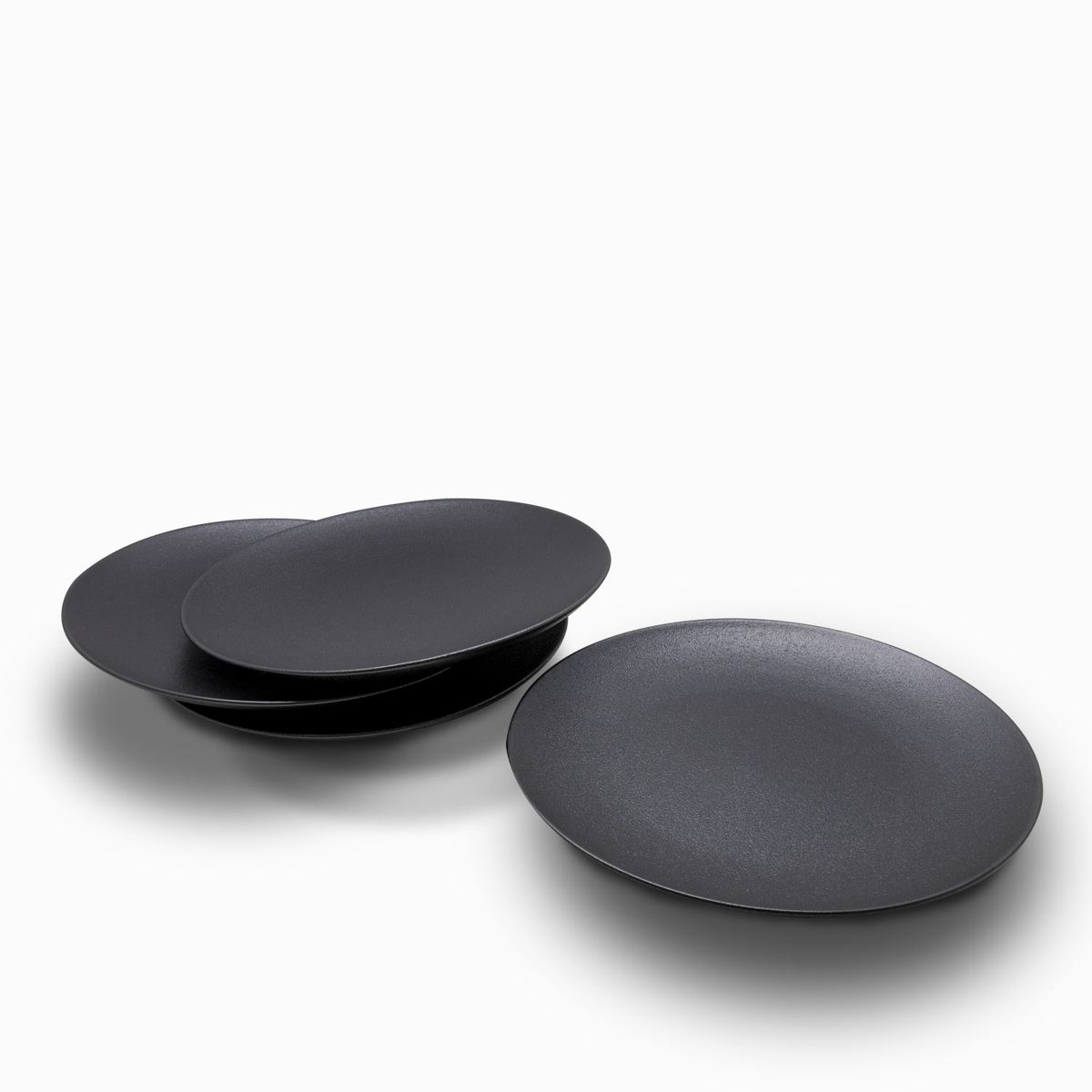 AMBIENTE GOURMET - Plato principal negro mate 26 cm setx4