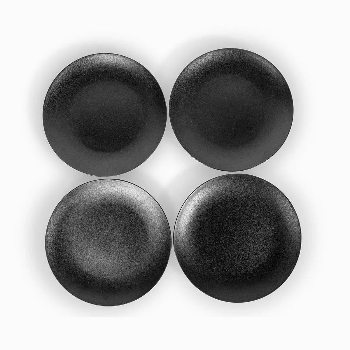 AMBIENTE GOURMET - Plato principal negro mate 26 cm setx4