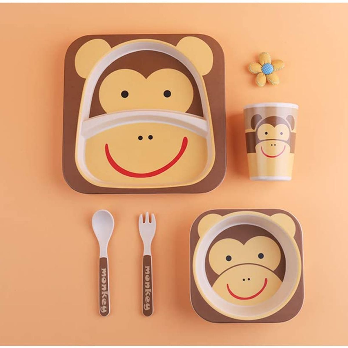 KIDSHOP - Set Vajilla Bambu 5 Piezas ZMD001 Elefante