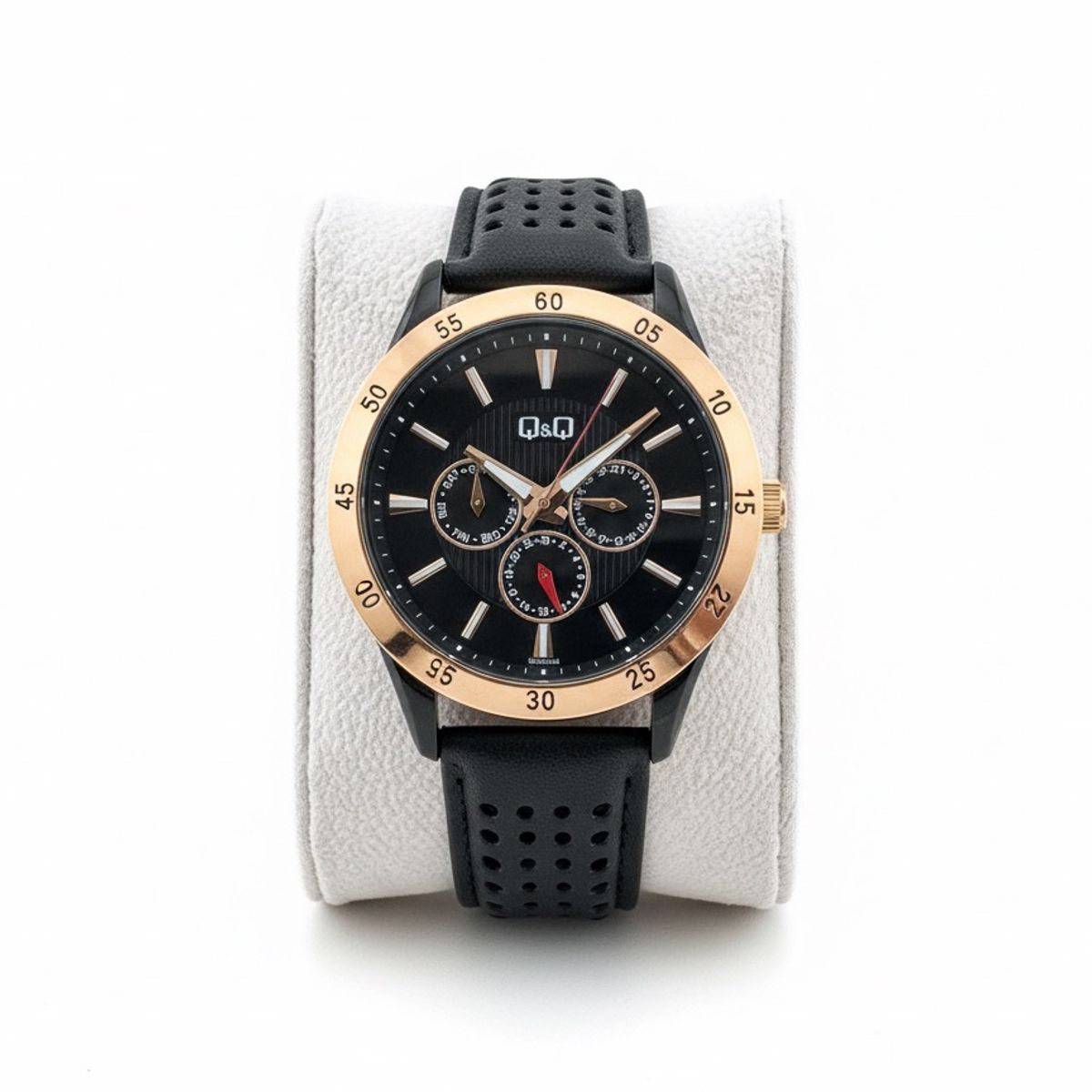 Q AND Q - Reloj  Q&Q Negro Multicalendario Para Hombre
