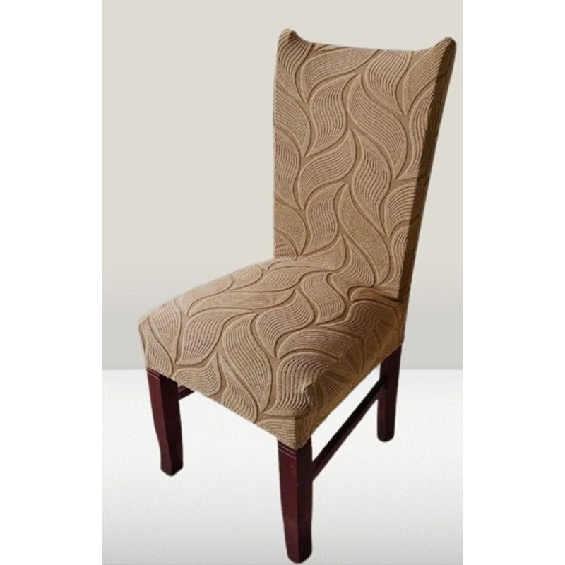 CHINA GLAZE - Protector para sillas comedor x6 Marron Claro Ondas