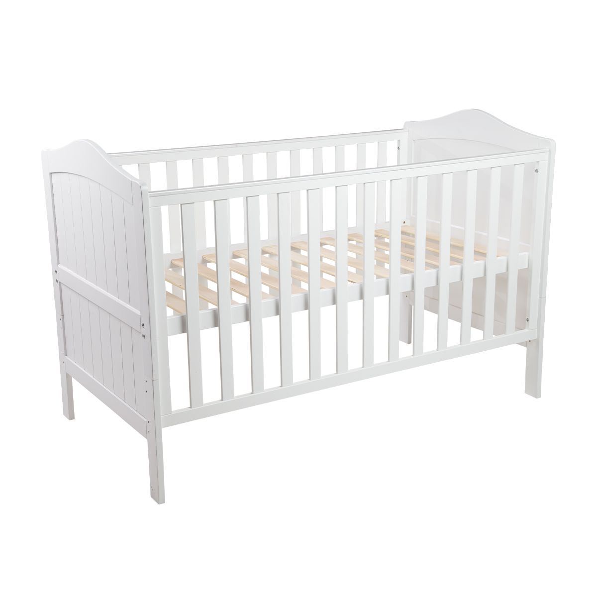 CARESTINO - Cuna Cama de Madera Toledo 140x70 Blanco