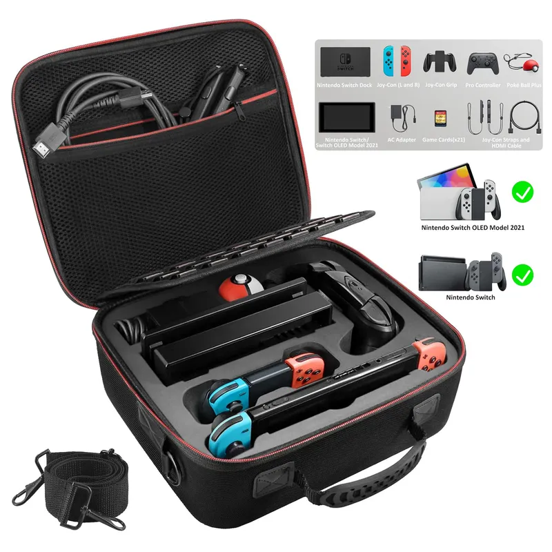 GAMEDAY - Estuche Funda Maleta Rígida Nintendo SwitchOled con porta accesorios