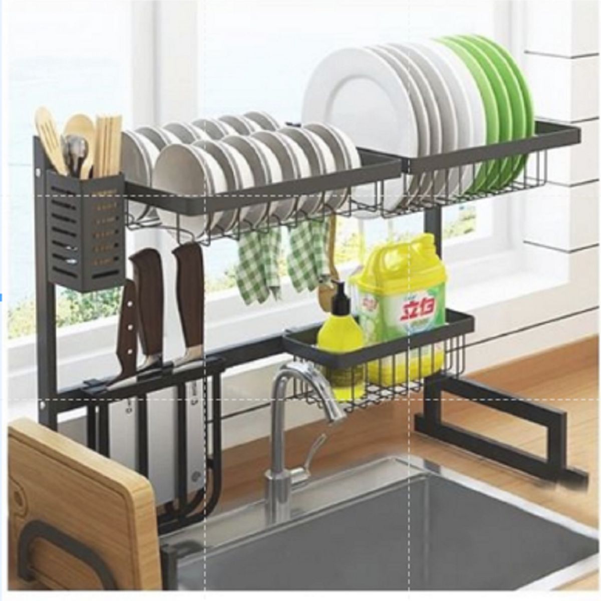 CHINA GLAZE - Organizador Y Escurridor Platos Loza Cubiertos Seca Platos