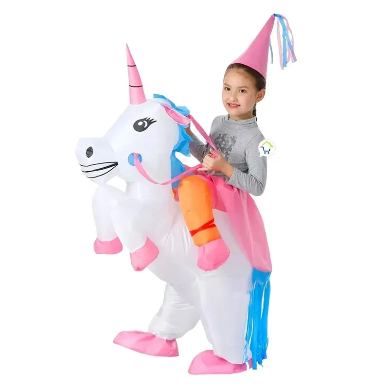 GENERICO - Disfraz Inflable Unicornio Traje Montable Halloween