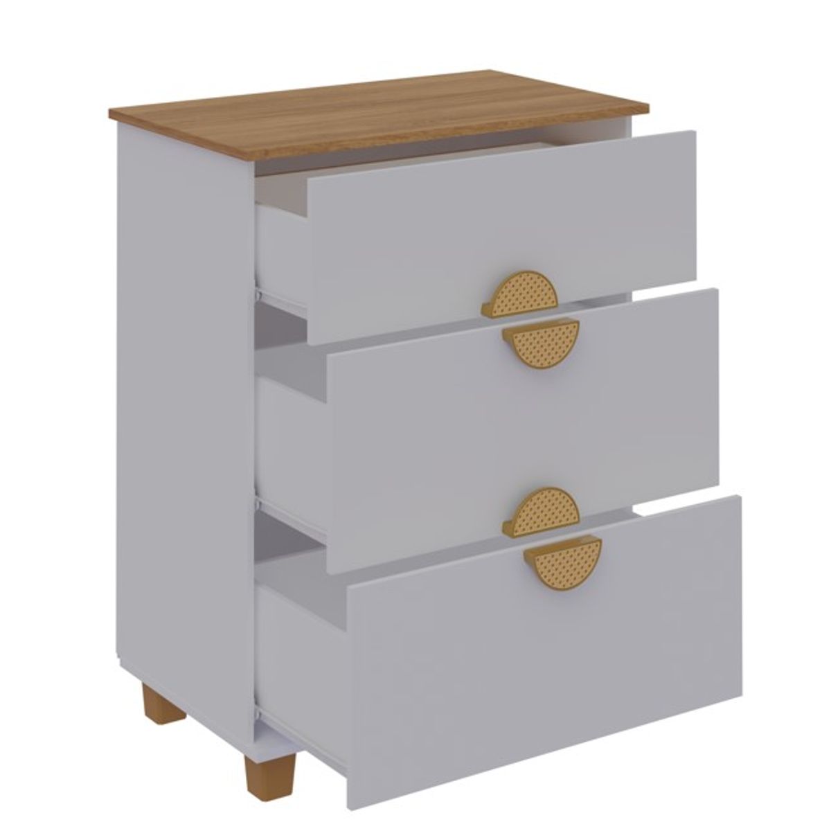 AKIVOY - COMODA MULTI 3 CAJONES COLOR BLANCO_.