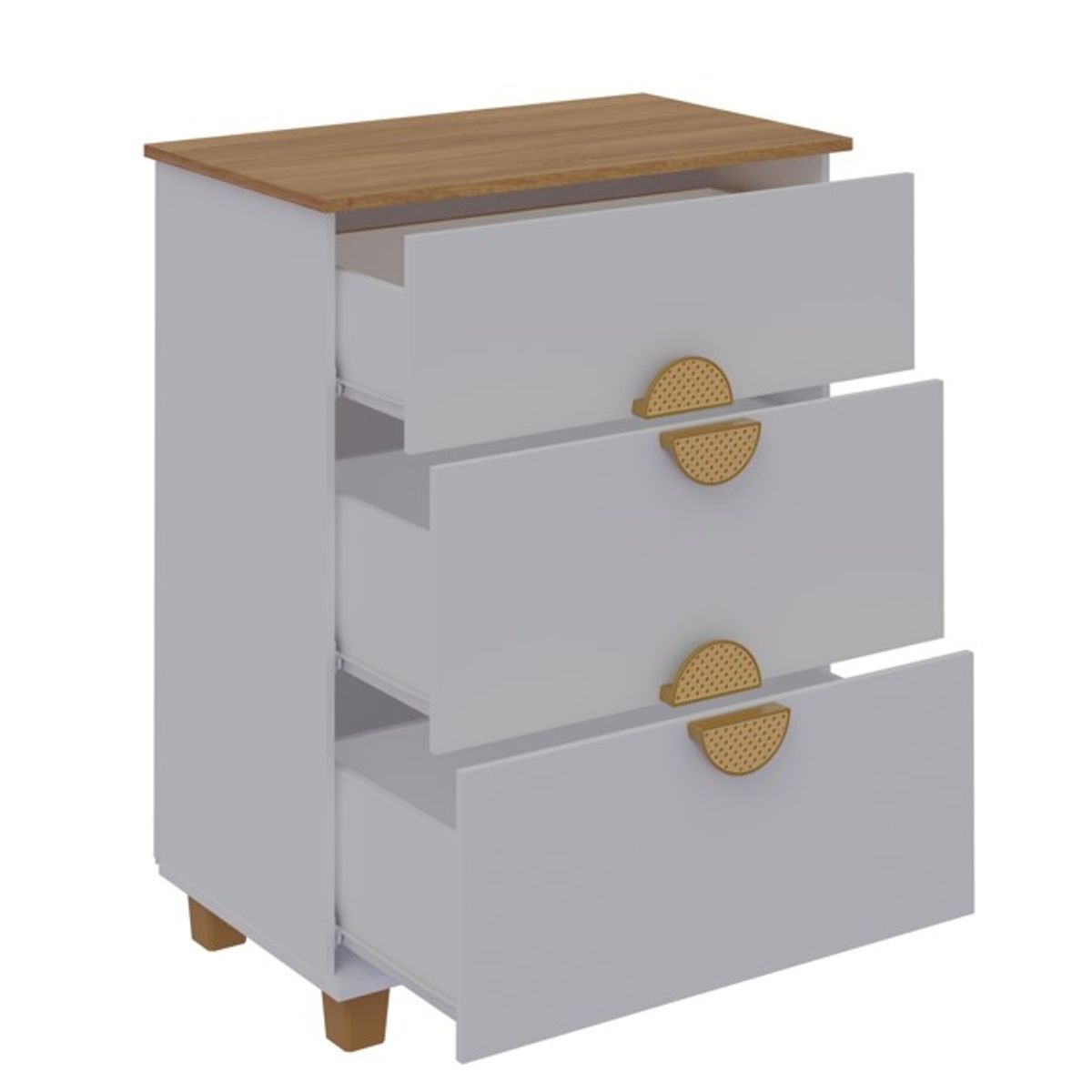 AKIVOY - COMODA MULTI 3 CAJONES COLOR BLANCO_.
