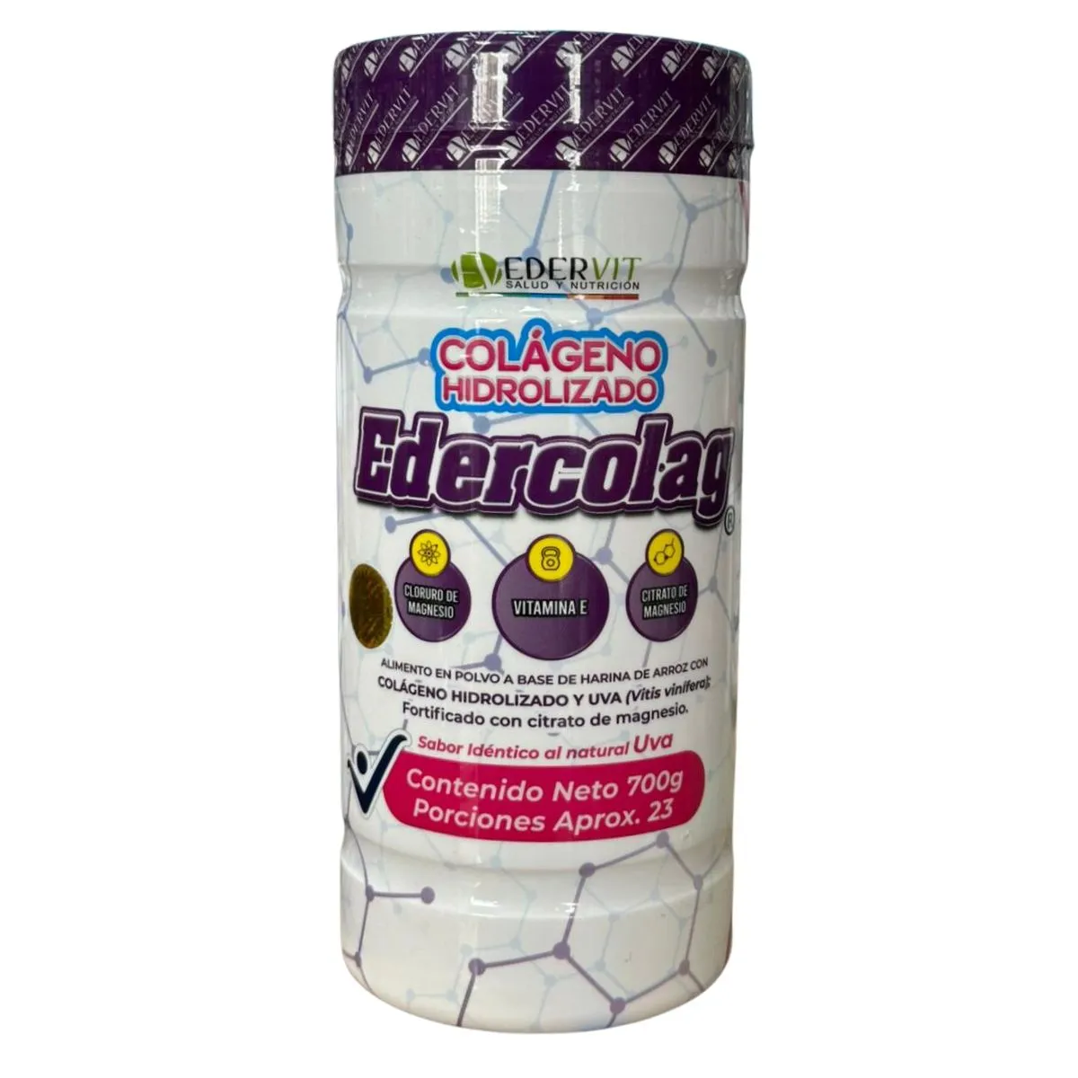 EDERVIT - Colageno Hidrolizado Edercolag 700gr con Cloruro de Magnesio