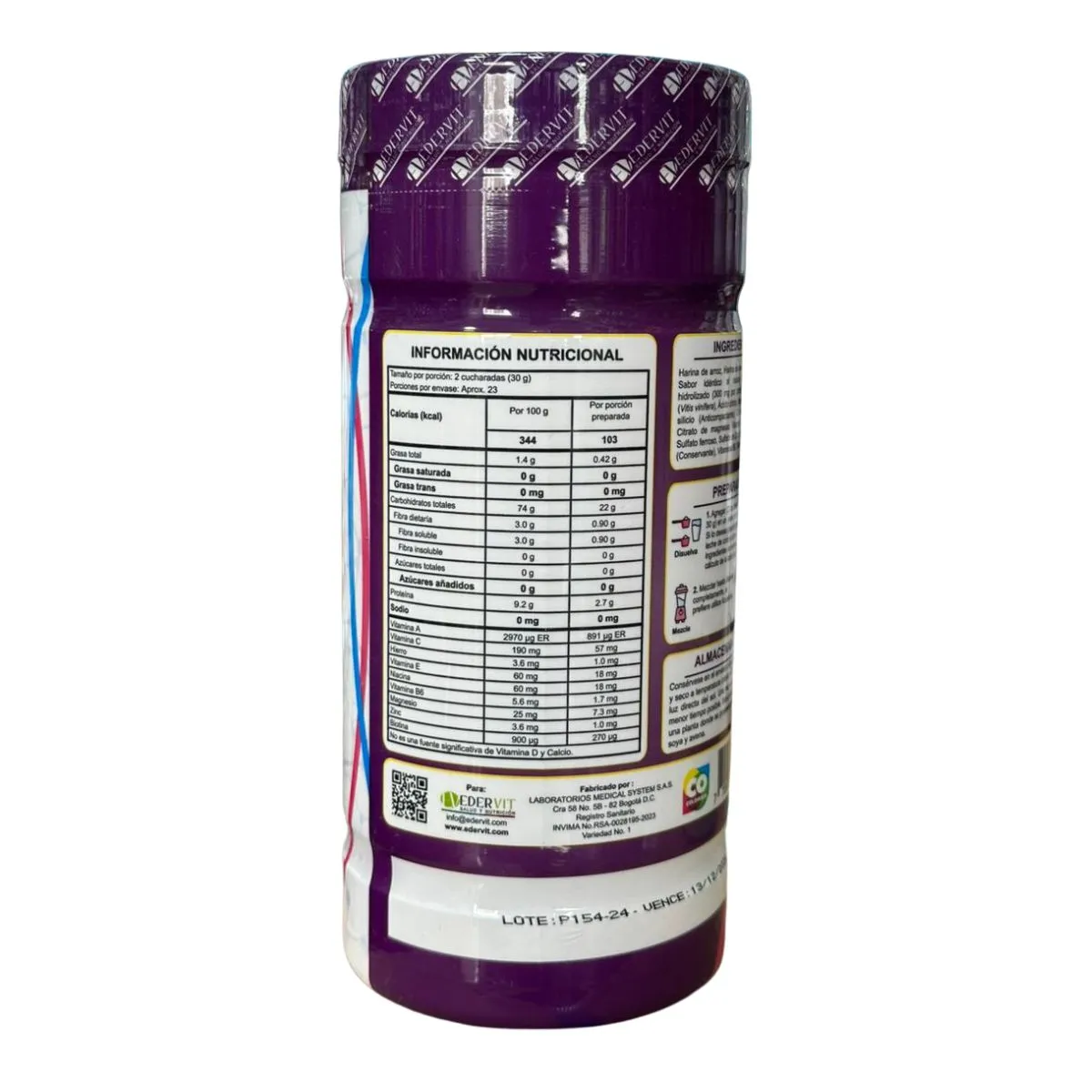 EDERVIT - Colageno Hidrolizado Edercolag 700gr con Cloruro de Magnesio