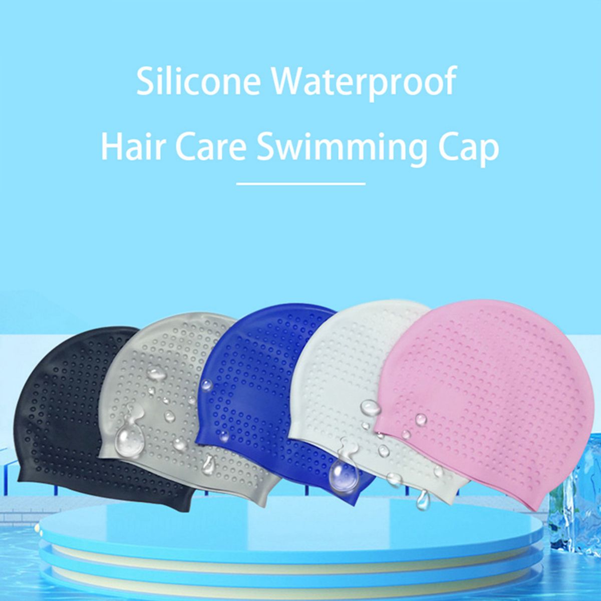 GENERICO - Gorro De Natación Adulto Siliconada HD4710 - Gris