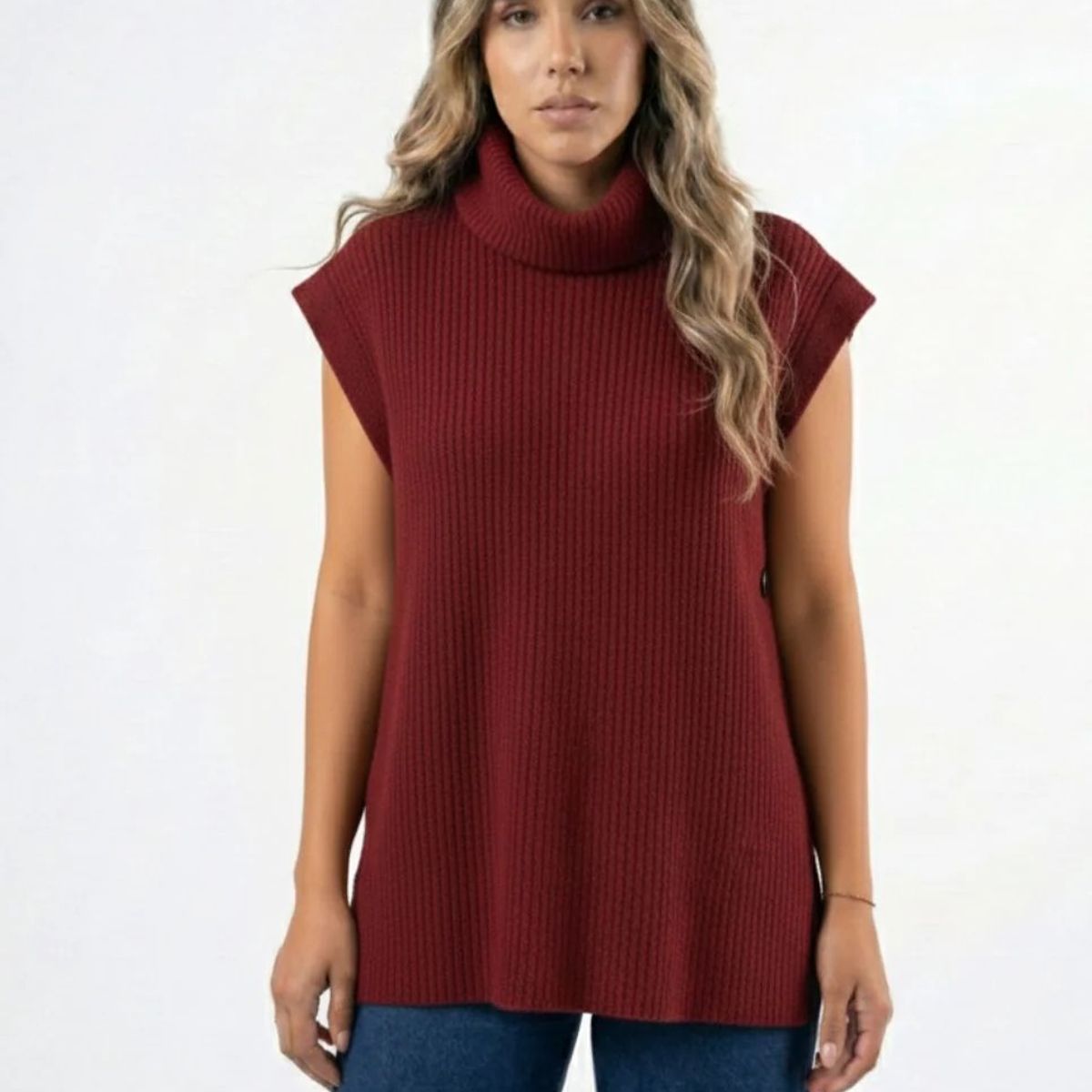 MOLGOA - Chaleco para Mujer Cuello Tortuga - The Maro